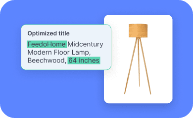 Google product data blue background