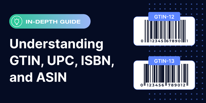 What is the relationship between a GTIN, UPC, ISBN, and ASIN?
