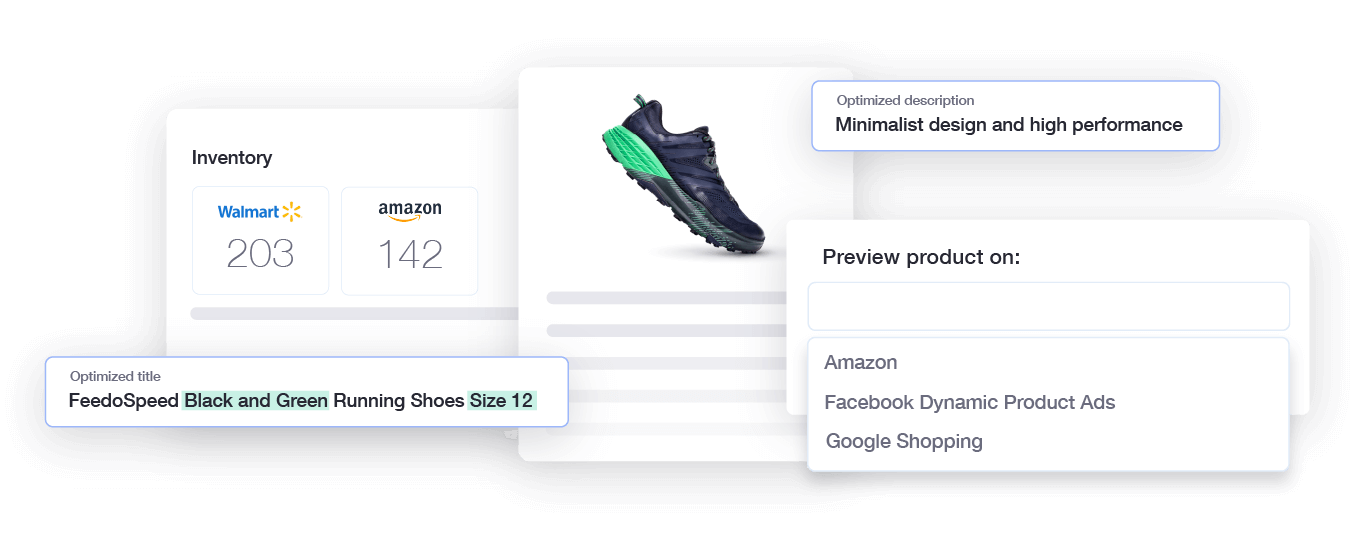 Green and black sneaker product listing and optimizations