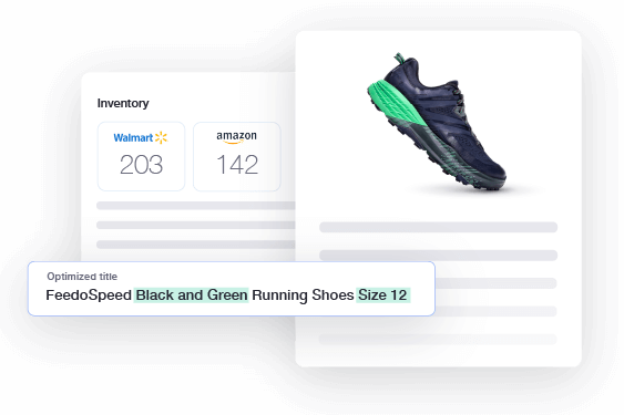 Green and black sneaker product listing and optimizations