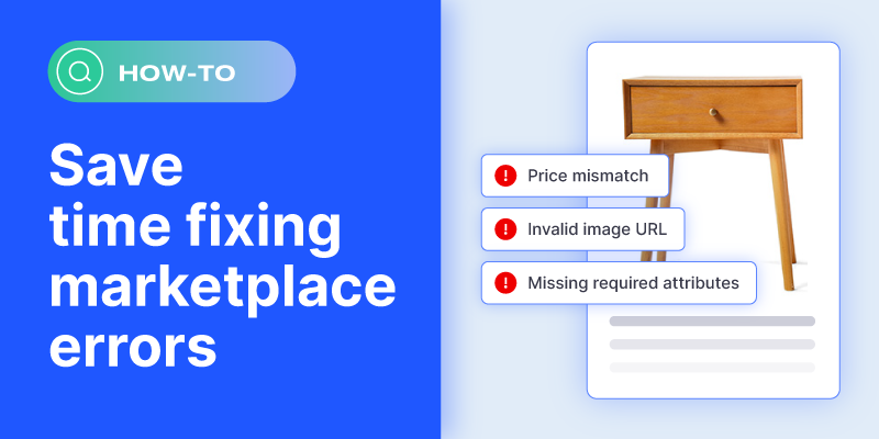 Save time fixing errors on marketplaces