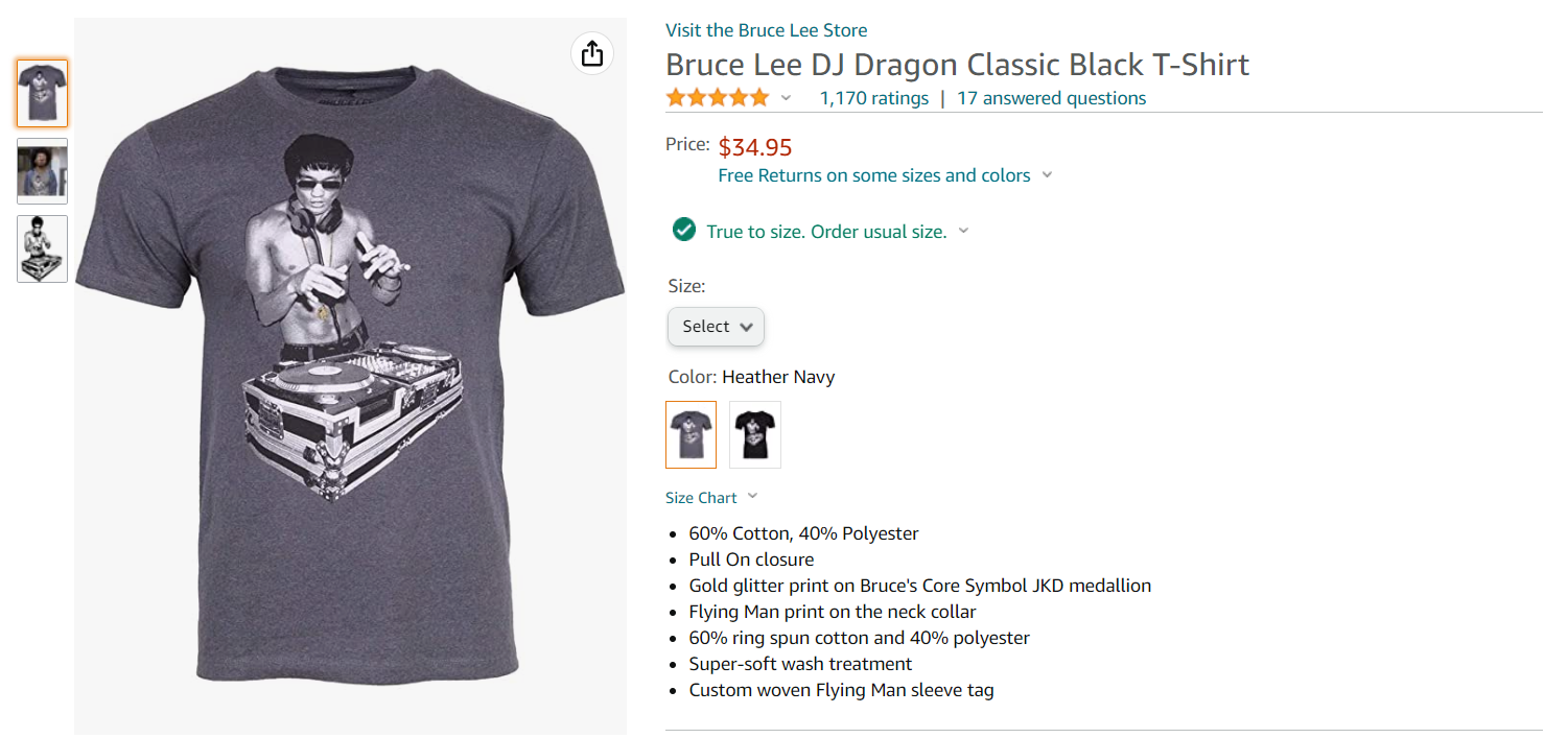 Bruce Lee shirt