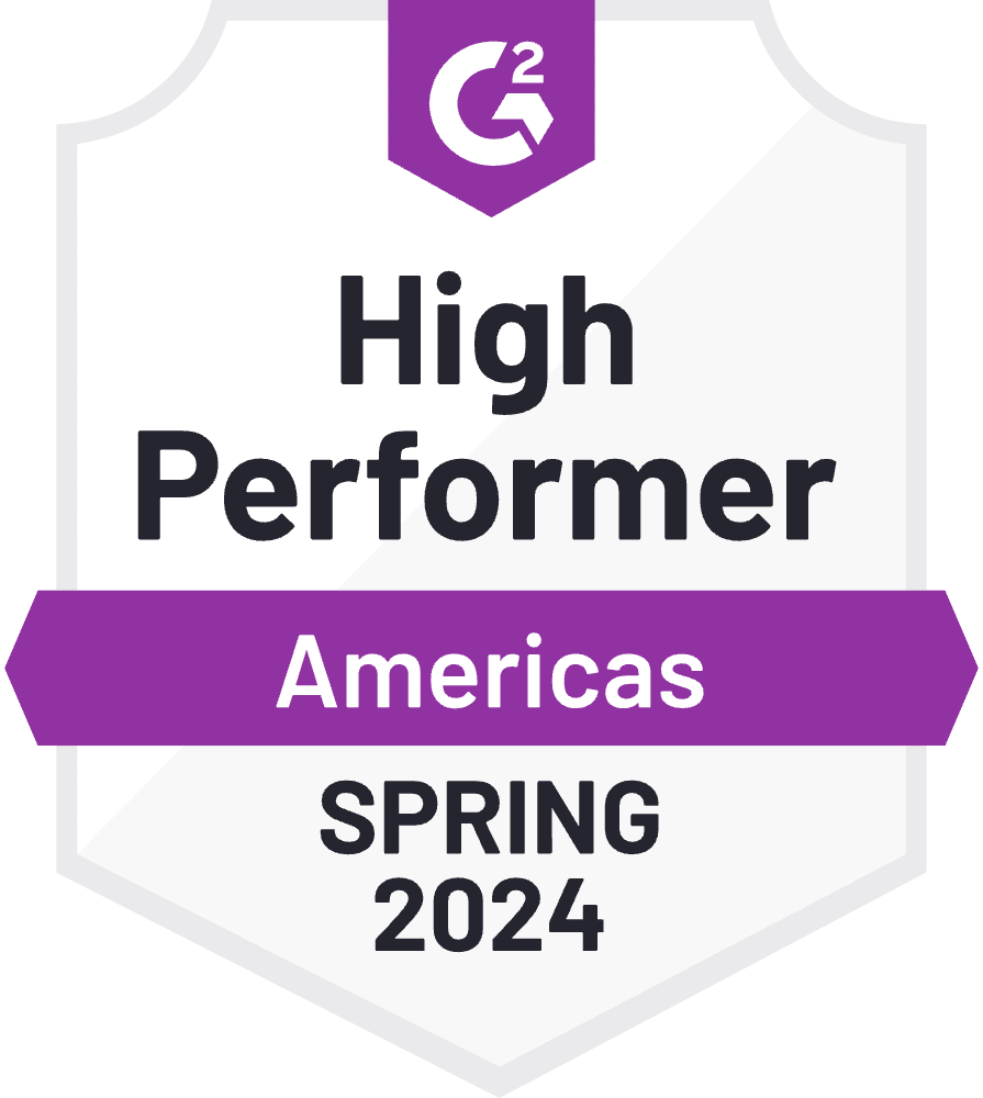 G2 High Performer - Americas: Spring 2024