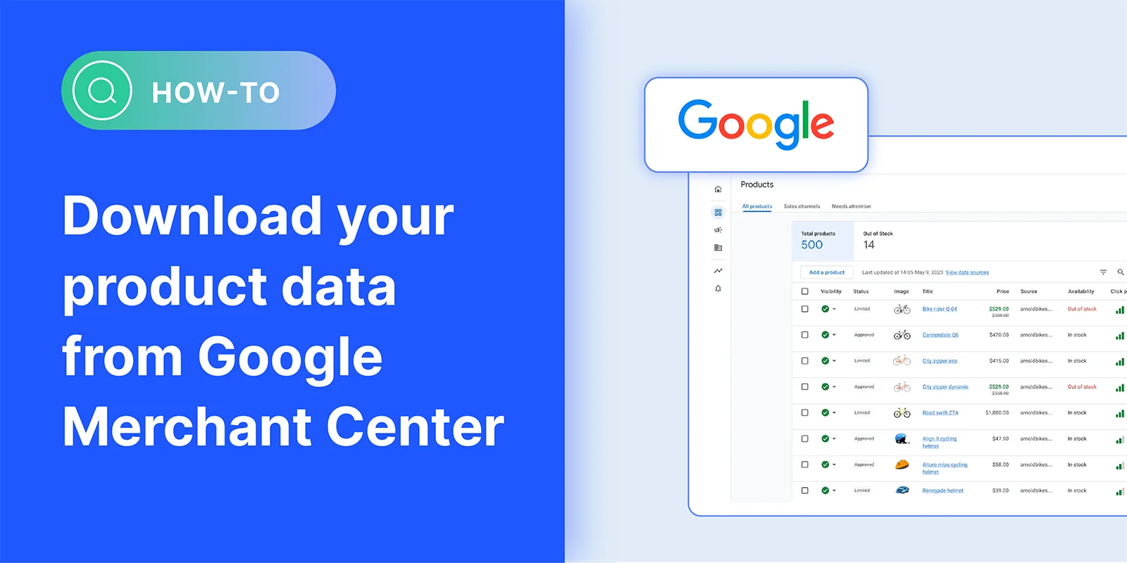 How to download current shopping feed data from Google Merchant Center